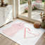 Tapis rose lavable à la machine avec un lapin mignon «I Love You» pour animal-133456548