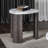 Contemporary Style Triangle End Table Marble Pattern Space Saving Design Primary Living Room