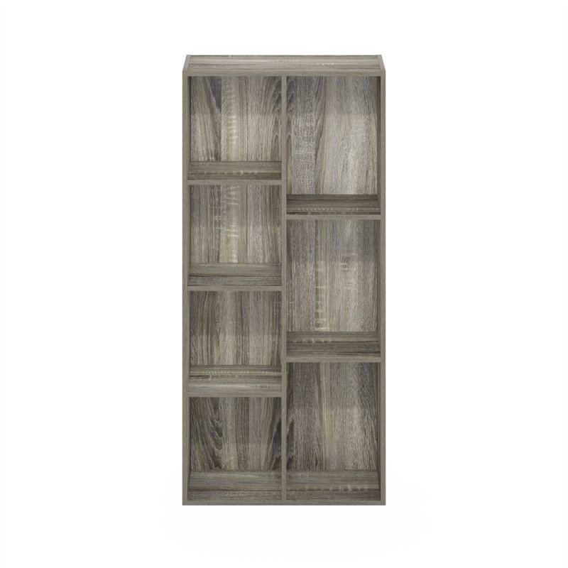 Gonzales 19.5" W Standard Bookcase, French Oak, (7 Shelves) 41.7"H x 19.5"W x 9.4"D