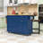 Nels 3-Piece Wooden Kitchen Island Set, Kitchen Island with Drop Leaf, Storage Cabinet and 2 Stools-2063413567