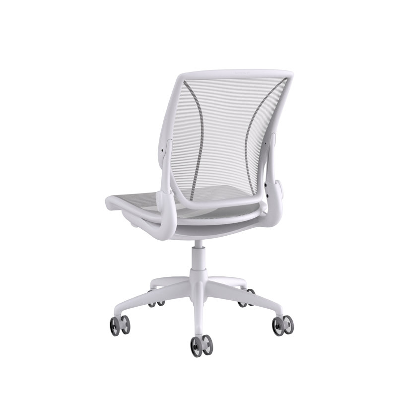 World Mesh Task Chair, White, White, Adjustable