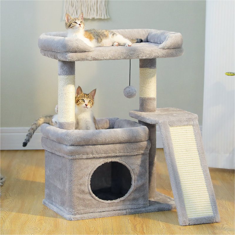 27-inch Small Cat Tree Tower , Gray