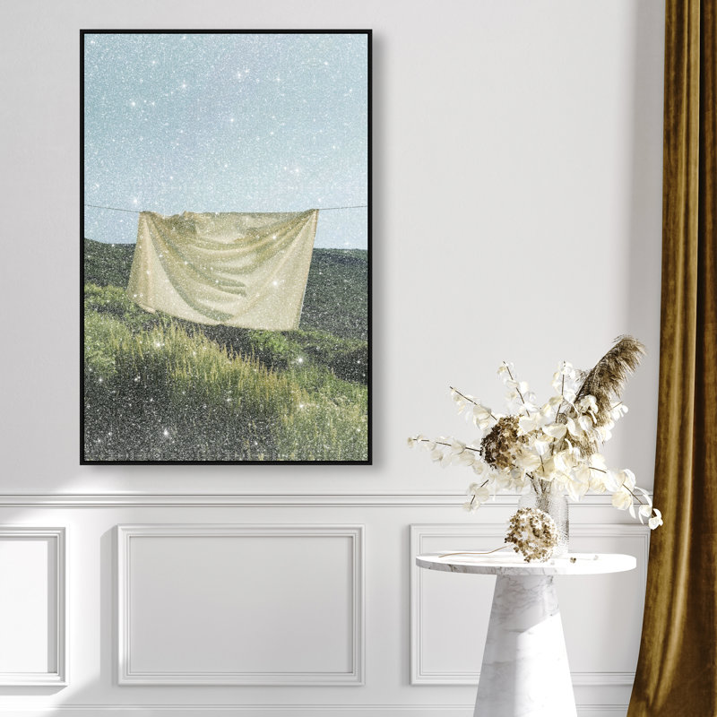 Floating Cotton I Print by Oliver Gal, 31"H x 21"W, Black Floater Frame