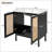 30 Inch Bathroom Vanity with Handmade Rattan Doors and Soft-Closing Mechanisms