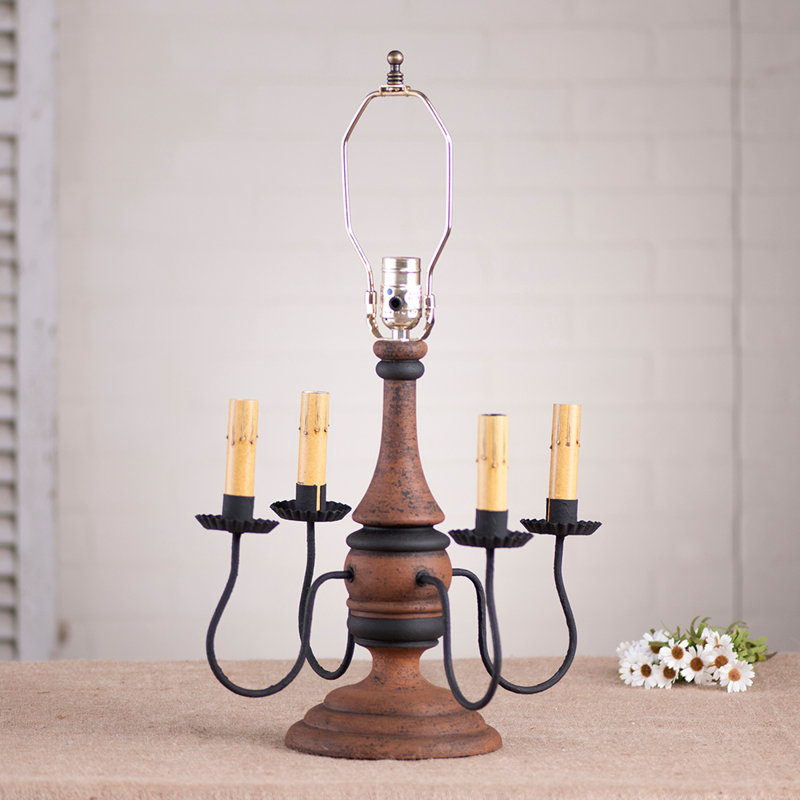 Alexio Solid Wood Lamp Base Lamp, Hartford Pumpkin