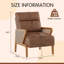 Chaise d'appoint rembourrée avec accoudoirs en rotin et pieds en bois massif-3420963