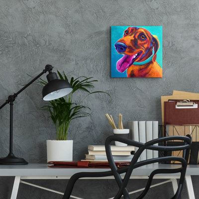 «Dachshund - Turquoise» par Dawg Painter