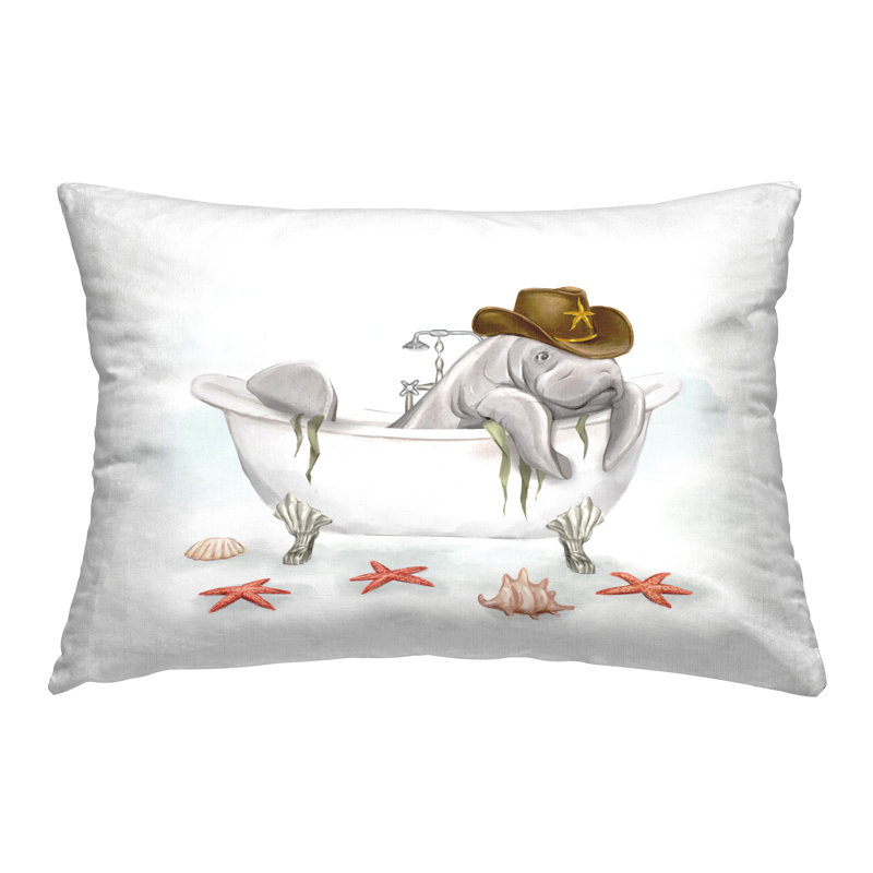 Coussin Cowboy Manatee in Tub