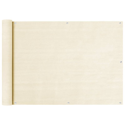 Perchoir Balcony Screen Cream 75X300 Cm HDPE