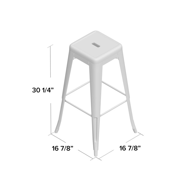 Tabouret de bar Candys, Blanc