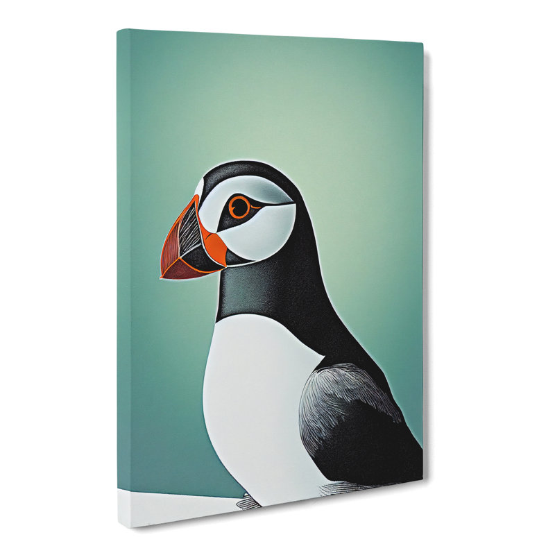 Scottsdale Puffin Painting Vol.2 - Wrapped Canvas, 50cm H x 35cm W