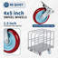 Chariot plateforme 2 en 1 robuste - Chariot à plat en acier d'une capacité de 2 500 lb avec 4 rampes amovibles - Chariot à panneau pliant de 36 po x 24 po avec roues pivotantes de 6 po - Chariot de manutention industriel pour entrepôt