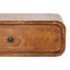 Solid Wood Wall-Mounted Chestnut 1 Drawer Nightstand, Dark Brown, Handcrafted Mango Wood