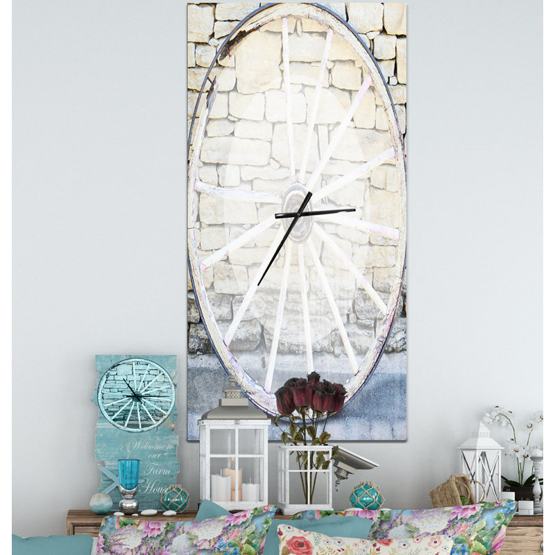 Vieille horloge murale en bois, H 48 po x l 24 po x P 1 po