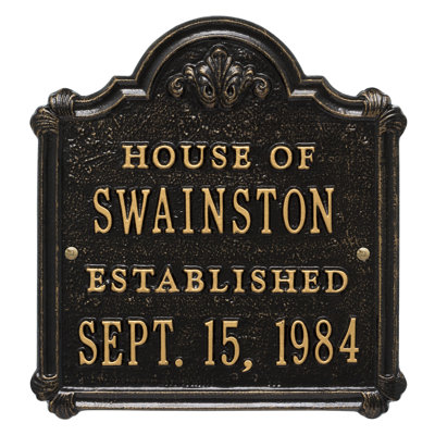 Chatham 4-Line Wall Address Plaque