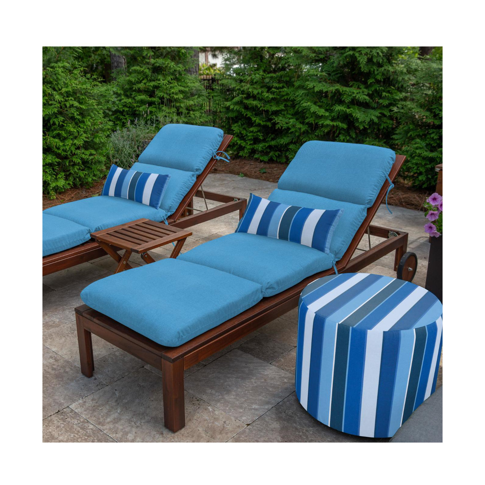 Marlowe Sunbrella® 1-Piece Outdoor Chaise Cushion, Canvas Capri Sunbrella® Canvas