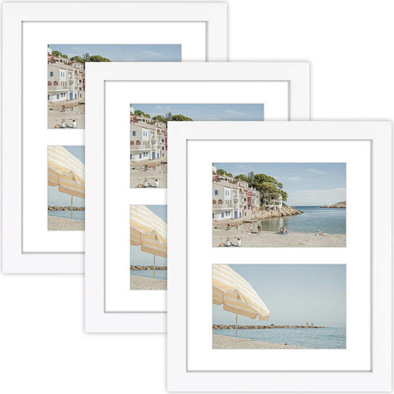 Cadre photo en bois collage, Blanc