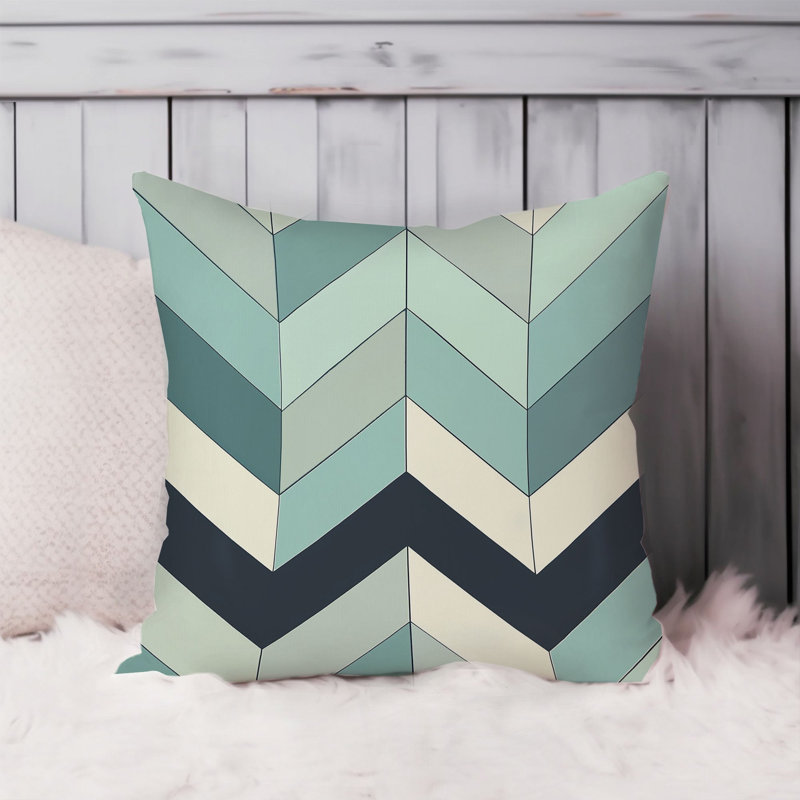 Animals William Morris Birds Damask Pattern I Cottage, 18"H x 18"W, Abstract Chevron Pattern III Retro