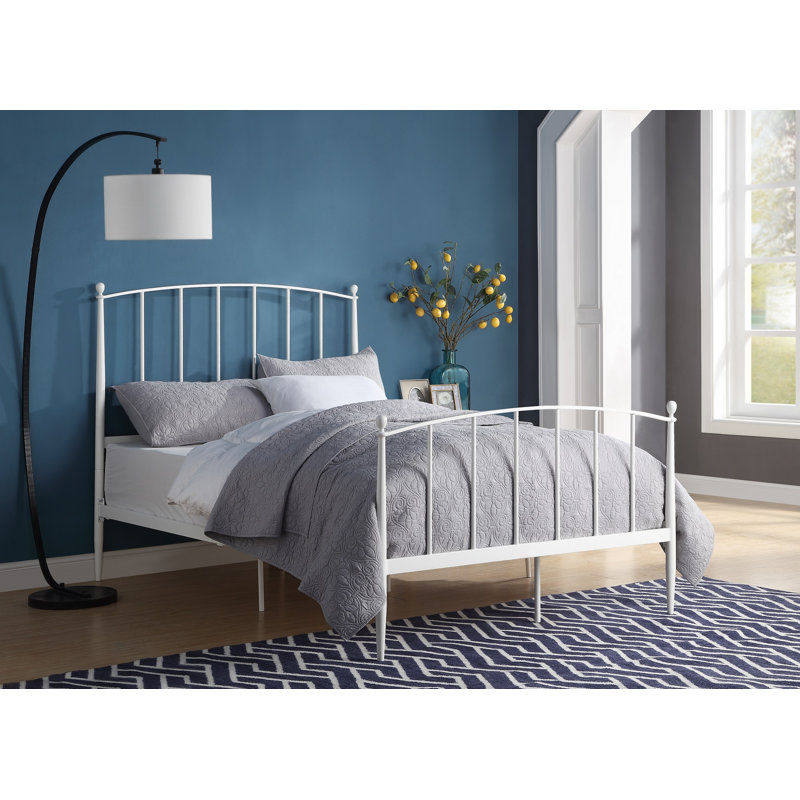 Marke Metal Slat Bed, Full/Double, White