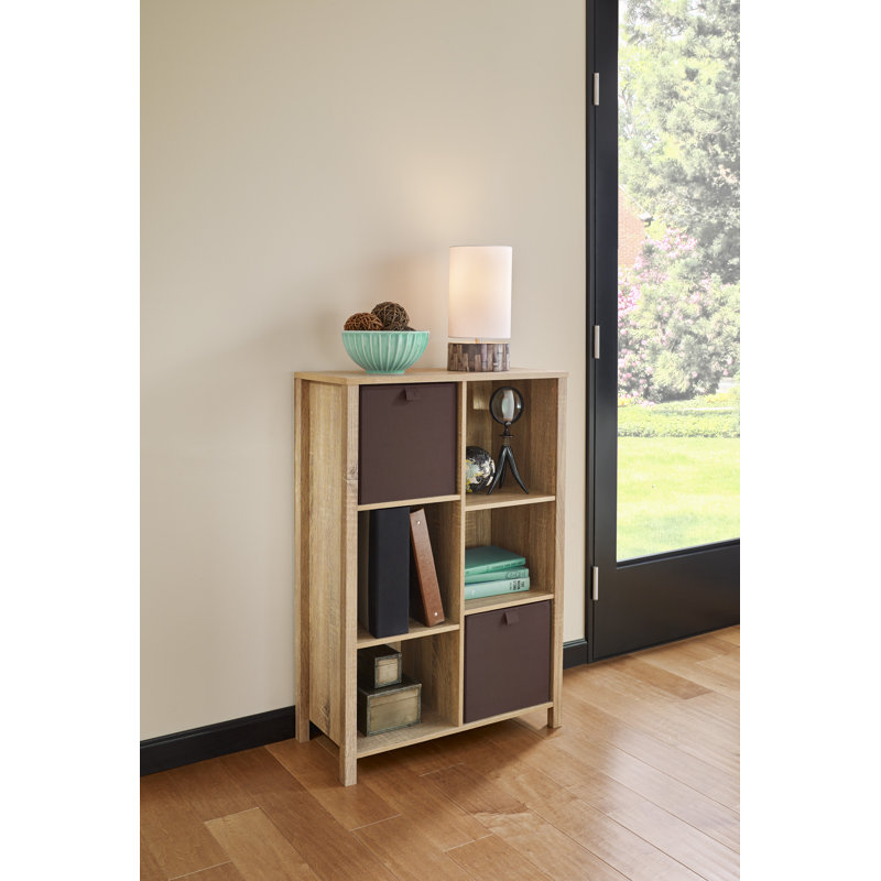 Premium Cubes 38.31" H x 25.81" W Standard Bookcase, Weathered Oak