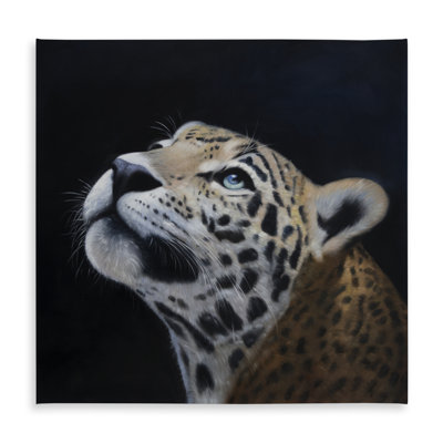 Realistic Leopard Face Tablecloth - Hyperrealist Wildlife Decor