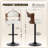 Modern Swivel Bar Stools Set Of 2, Wooden Upholstered Pu Leather Barstools With Back & Footrest, Counter Height Bar Chairs For Kitchen Island-1126708836