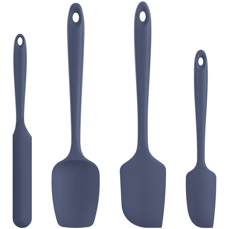 U-Taste 600ºF Heat-Resistant Silicone Spatula Set, 4-Piece BPA-Free Kitchen Baking Cooking Tools, Midnight Blue