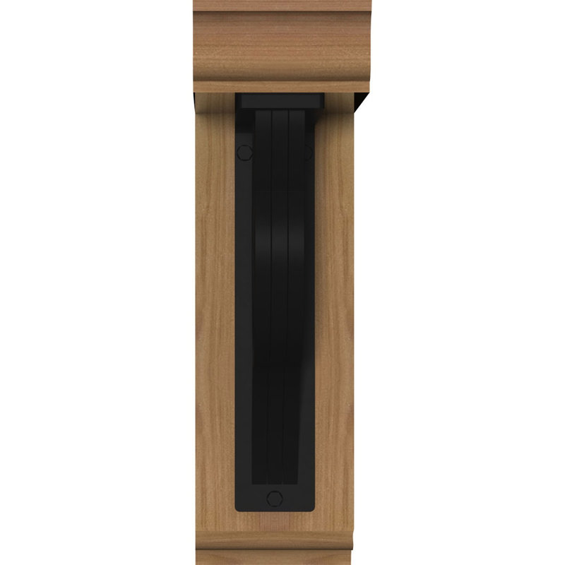 Support à fer triple Austin, H 16 po x P 14 po, Cèdre rouge de l'Ouest l 3 1/2 po x T 2 po (lisse