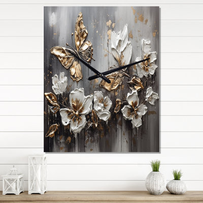 Jaleil - Horloge murale moderne florale