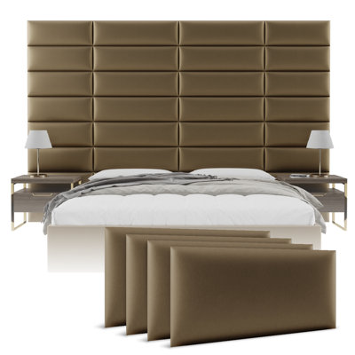 Wall Paneling in Metallic Gold