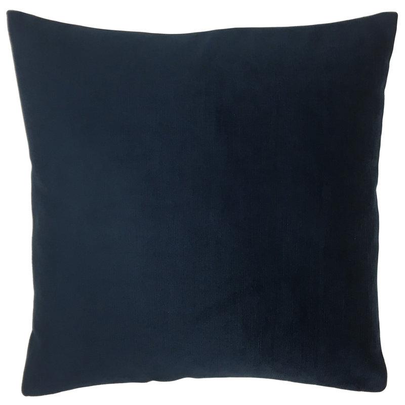  Housse et insert de coussin carré en velours, 26 po x 26 po, Indigo