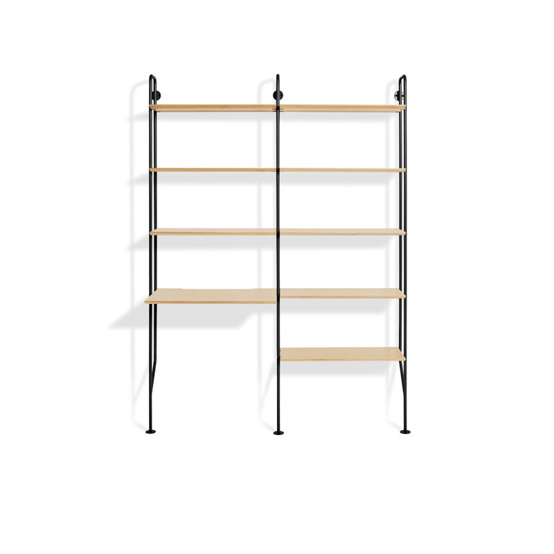 Hitch Desk, Black, White Oak
