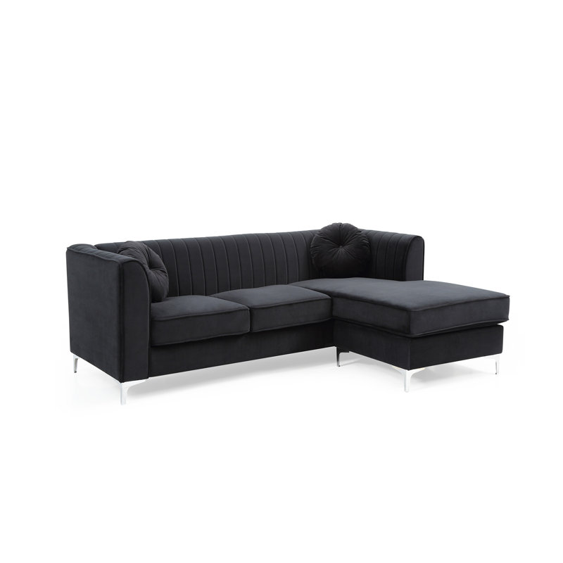 Canapé-fauteuil Delray G793B-SC (3 boîtes), Noir