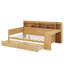 Lit de jour double avec tablettes, tiroirs et bureau d'étude-625480782