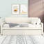 Lit de jour beige avec couchette mobile et prise de courant pour lit simple - Placid