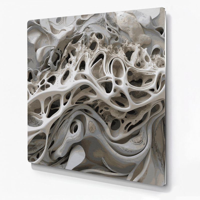 Art mural gris Biomorphic Abstraction 81