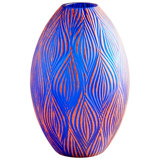 Fused Groove Glass Table Vase