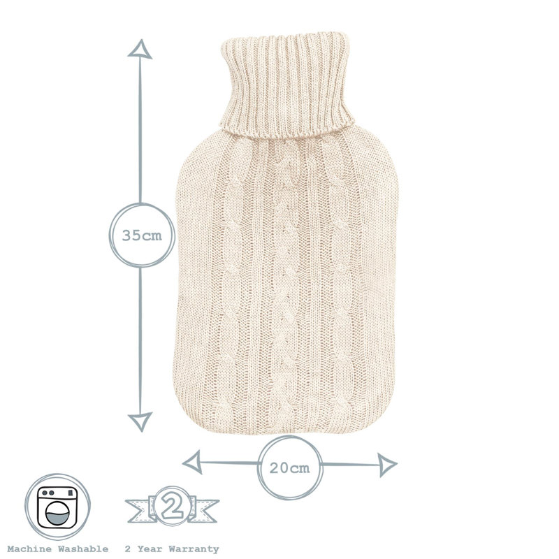 Harbour Housewares 67.63ml Water Bottle, Cream