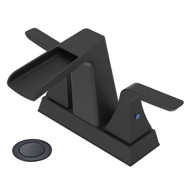 2-handle Bathroom Faucet, Matte Black