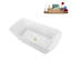 Baignoire de trempage autoportante 59 "avec drain et plateau en bambou 59" Streamline-83635864