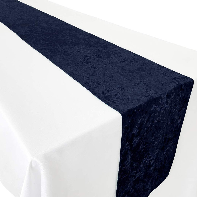 Chemin de table rectangulaire Thurstone, 108 po x 12 po, Bleu marine