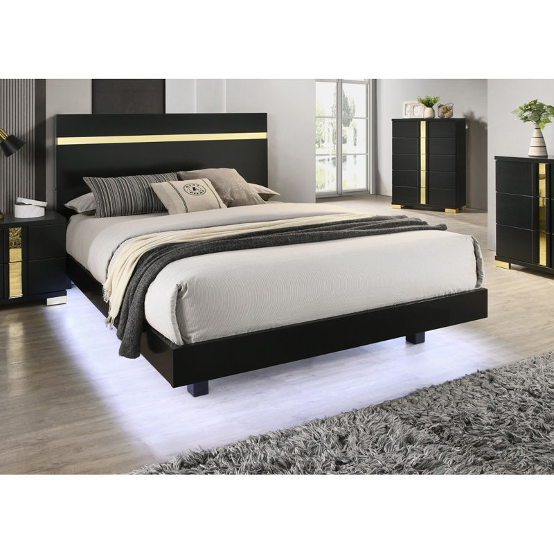 Cadre de lit 1pc, Noir, Très grand