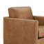 Fauteuil pivotant rembourré en cuir véritable Bobbi-117798968