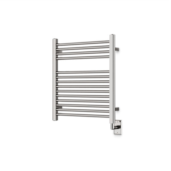 Denby Wall Mount Electric Towel Warmer, Brushed Nickel, 27" H x 23.625" W x 5.19" D