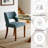 4-Piece Chenille Upholstered Solid Wood Dining Chair Set-845909767