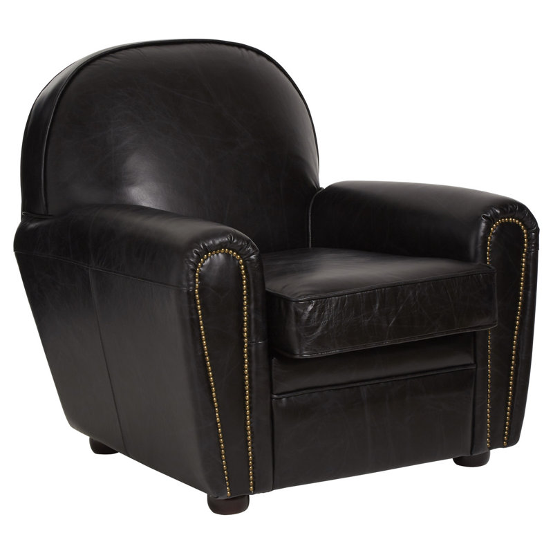 Elliana Leather Armchair, Black