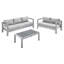 Ensemble de patio extérieur en aluminium 3 pièces Shore Sunbrella-220031623