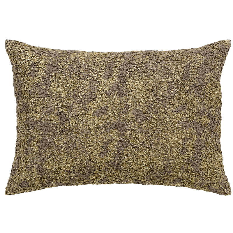 Housse de coussin lombaire à paillettes jaune doré