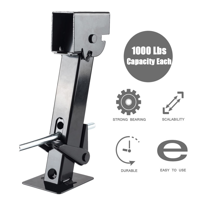 Set Of 4 Trailer Stabilizer Levelling Jacks Folding Telescoping Legs For Travel RV Camper - 1000Lbs Capacity Each