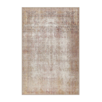 Tapis oriental beige / rose clair